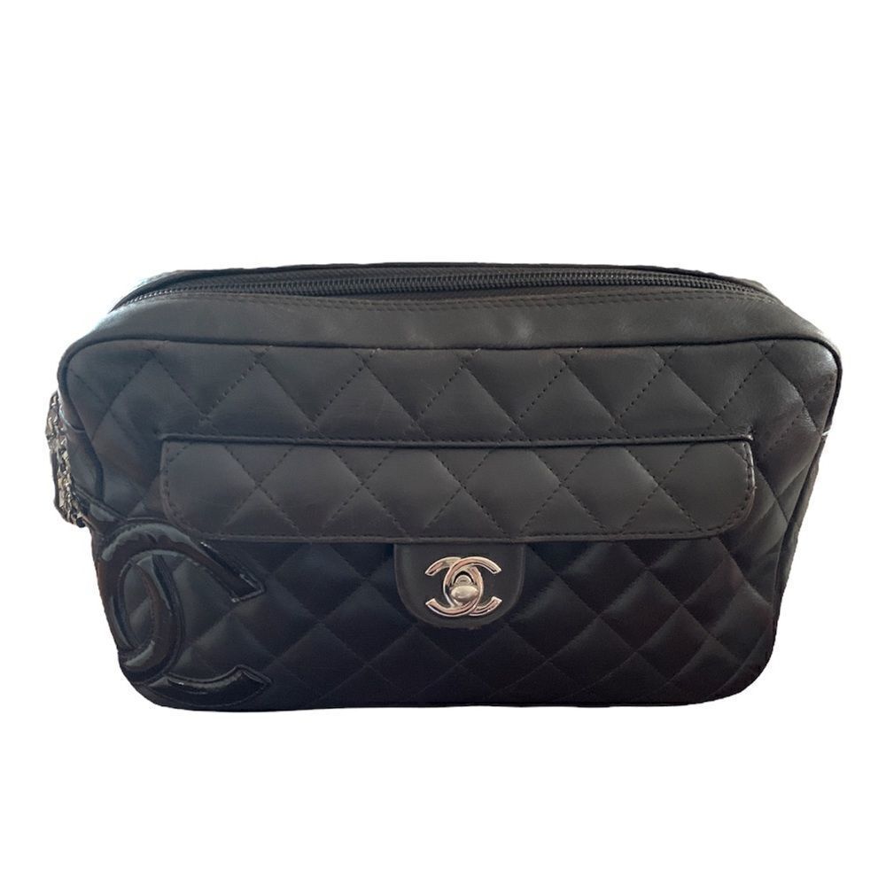 CHANEL Brown Ligne Cambon Quilted CC Turnlock Camera Bag